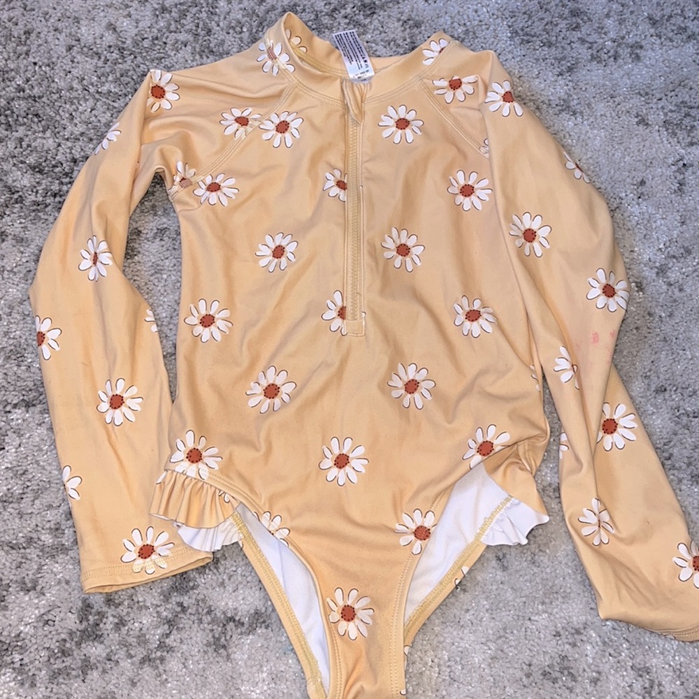 Toddler girl one piece swim suit (rash guard)